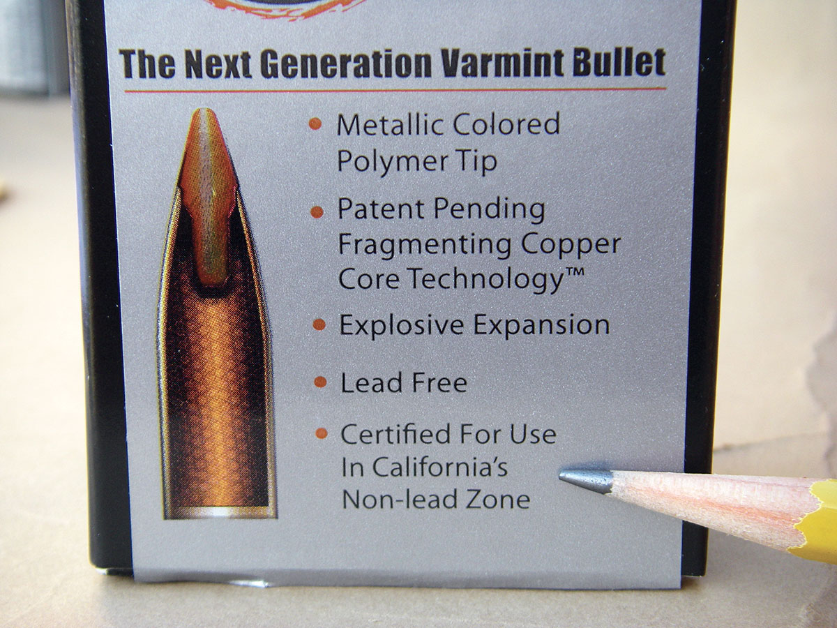 Ballistic Tip Lead Free bullets are available as components and in factory loaded ammunition. As indicated on this box, bullets and ammunition must be certified for use in California’s non-lead zone.
