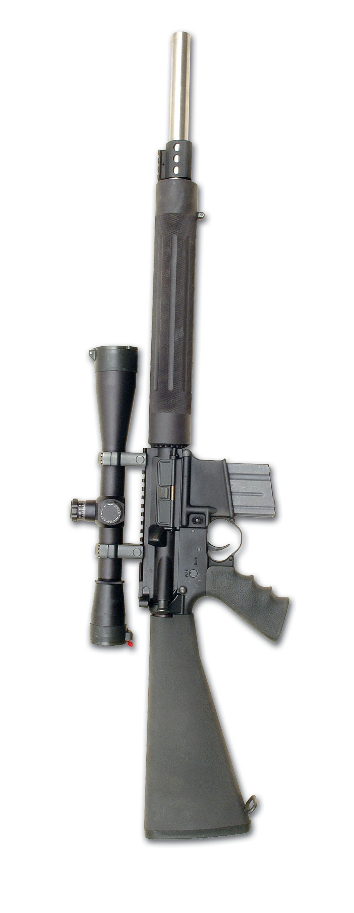 This Rock River A4 Varmint rifle is chambered for the .223 Remington.