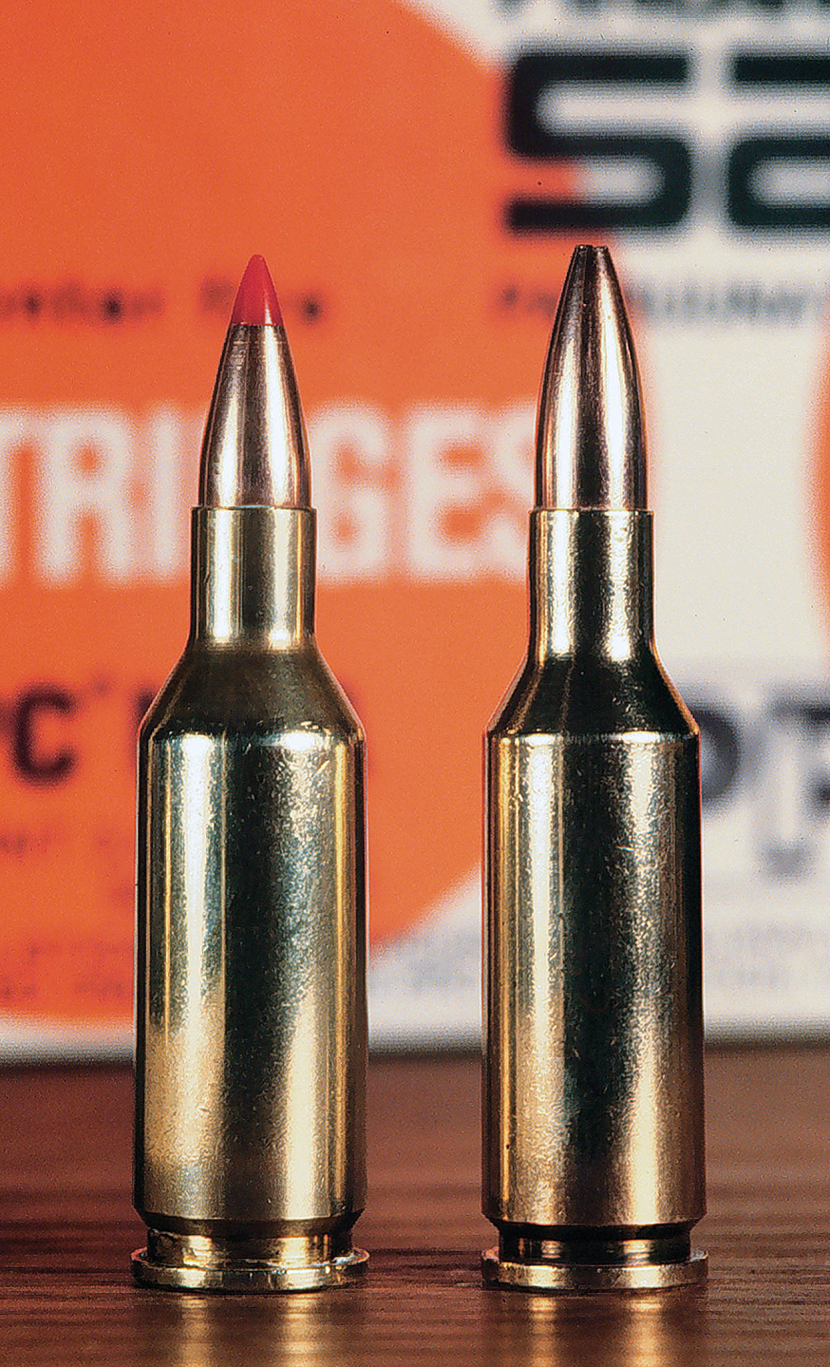 The nearest competitor to the .22 BR is the .22 PPC on the right.