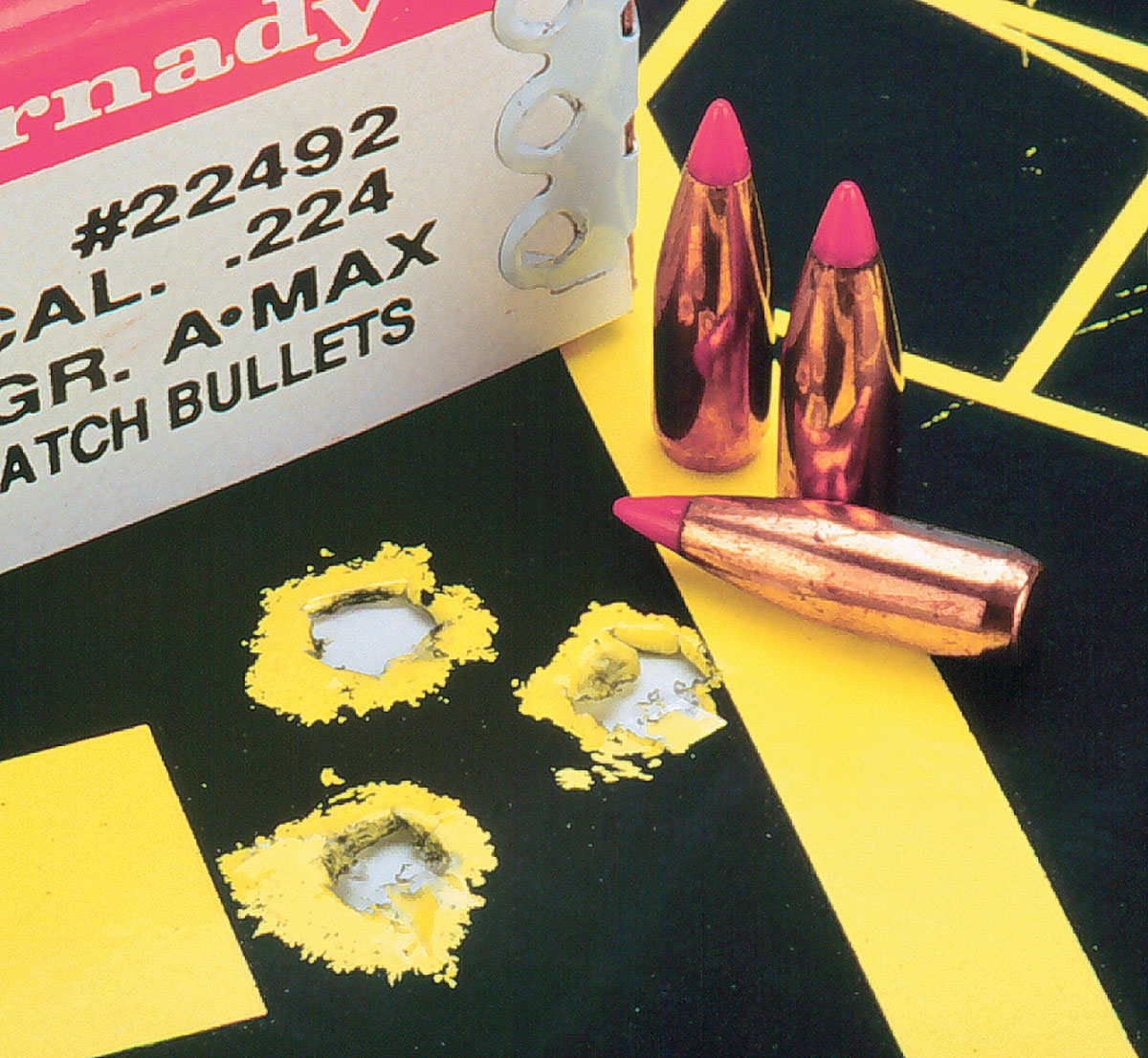 Another sub-MOA load used a 52-grain Hornady A-MAX over 29.0 grains of Hodgdon’s H-322.