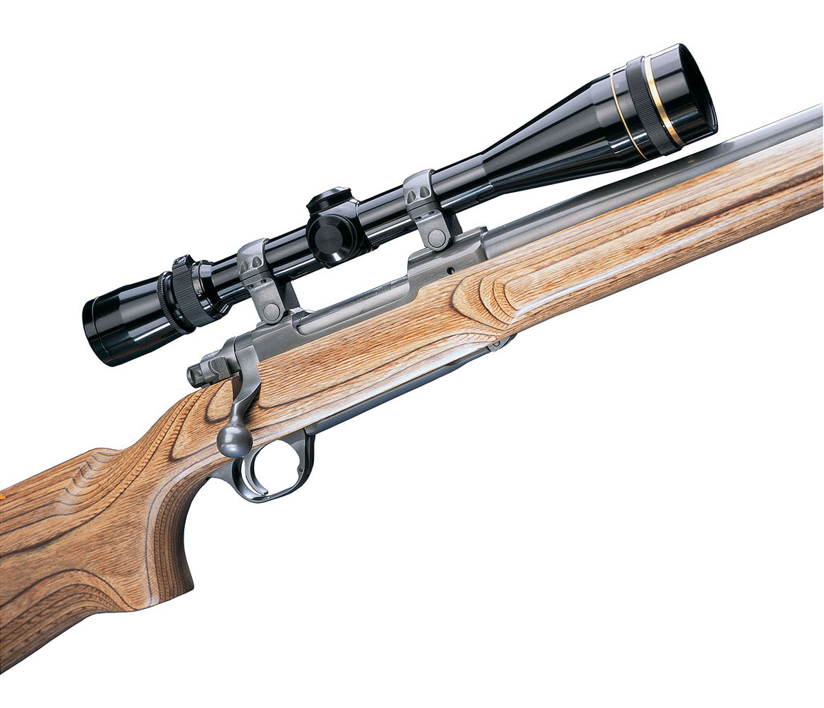 The Ruger .220 Swift Target rifle (with a Leupold scope) was converted to .220 Weatherby Rocket.