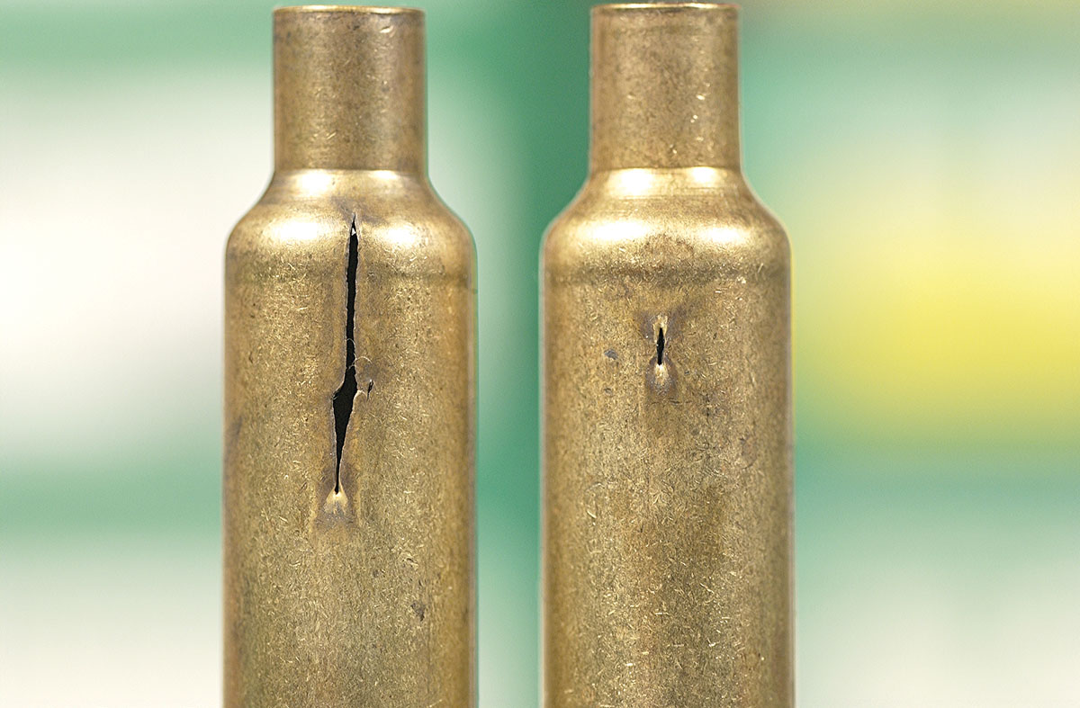 During the fireforming, Trzoniec split two cases.