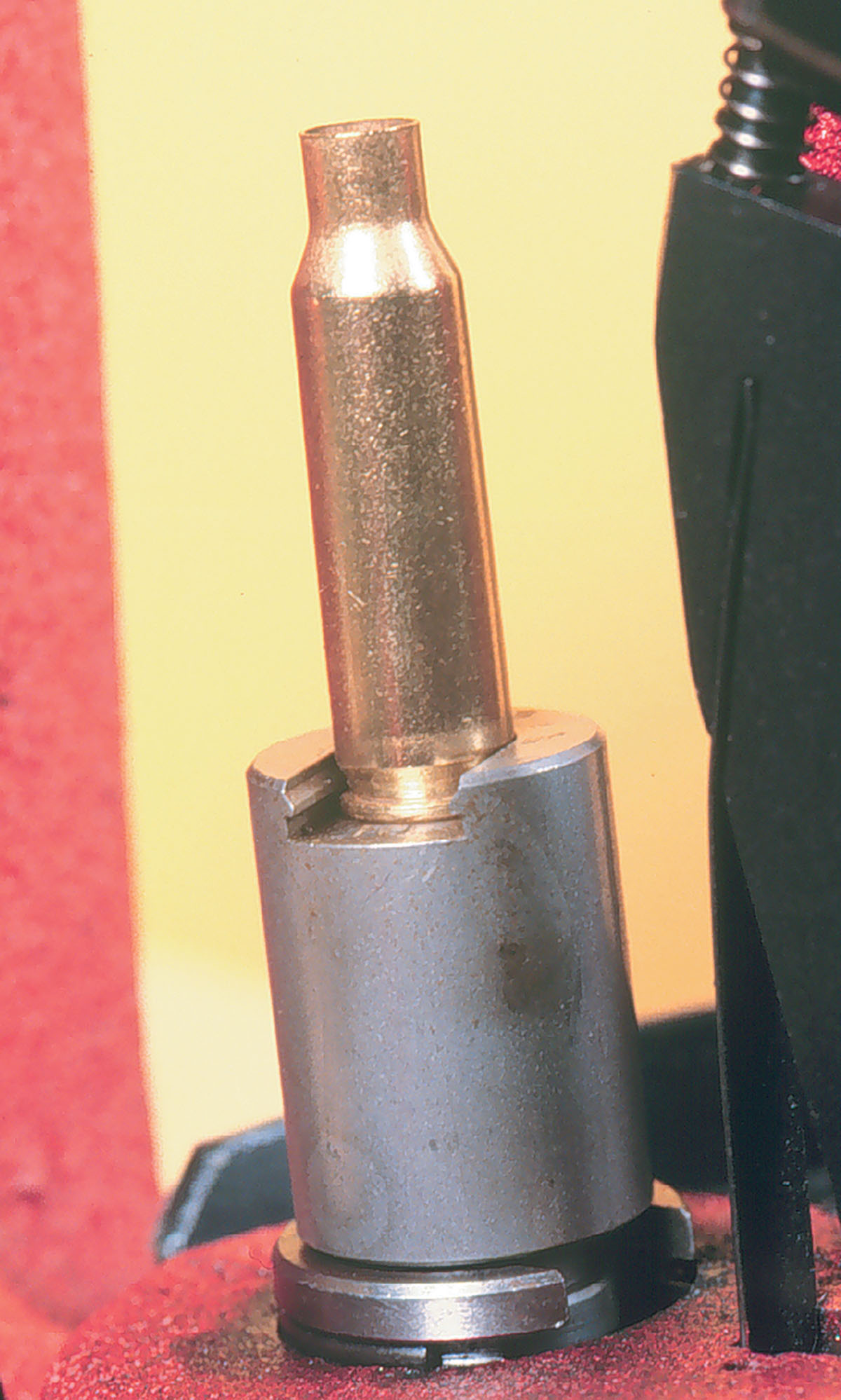 Included in the .17 Mach IV die set is this extended shellholder.