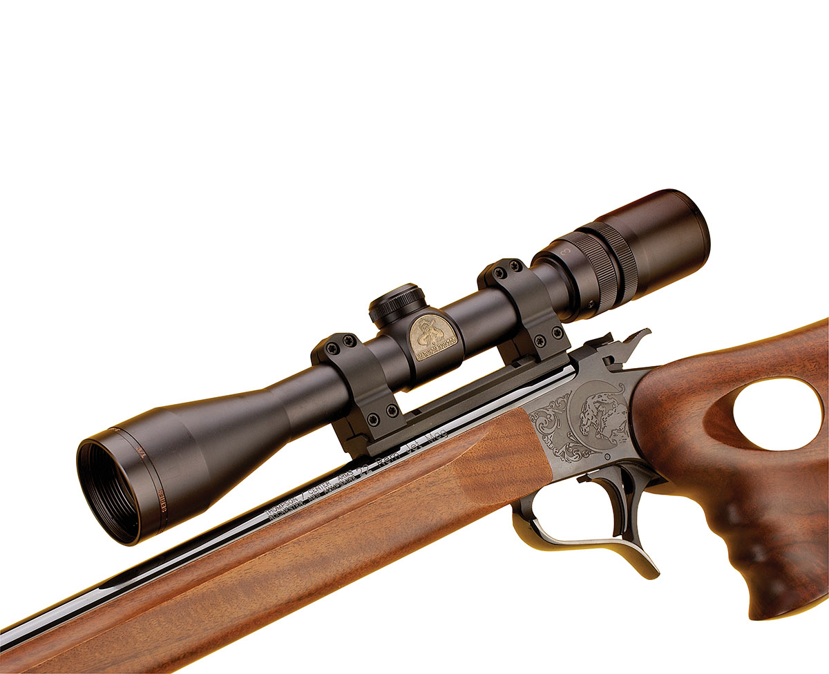 From the left side, you can see the mounting screws for the scope mounts. The rings and base are from T/C.