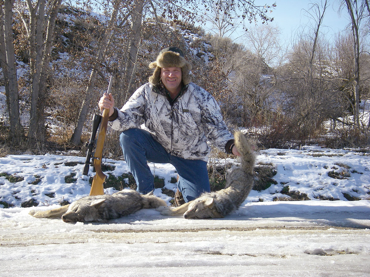A custom Sako 6mm-204 RR wildcat was used for this pair of Idaho coyotes. It can be loaded for deer or smaller varmints as well.