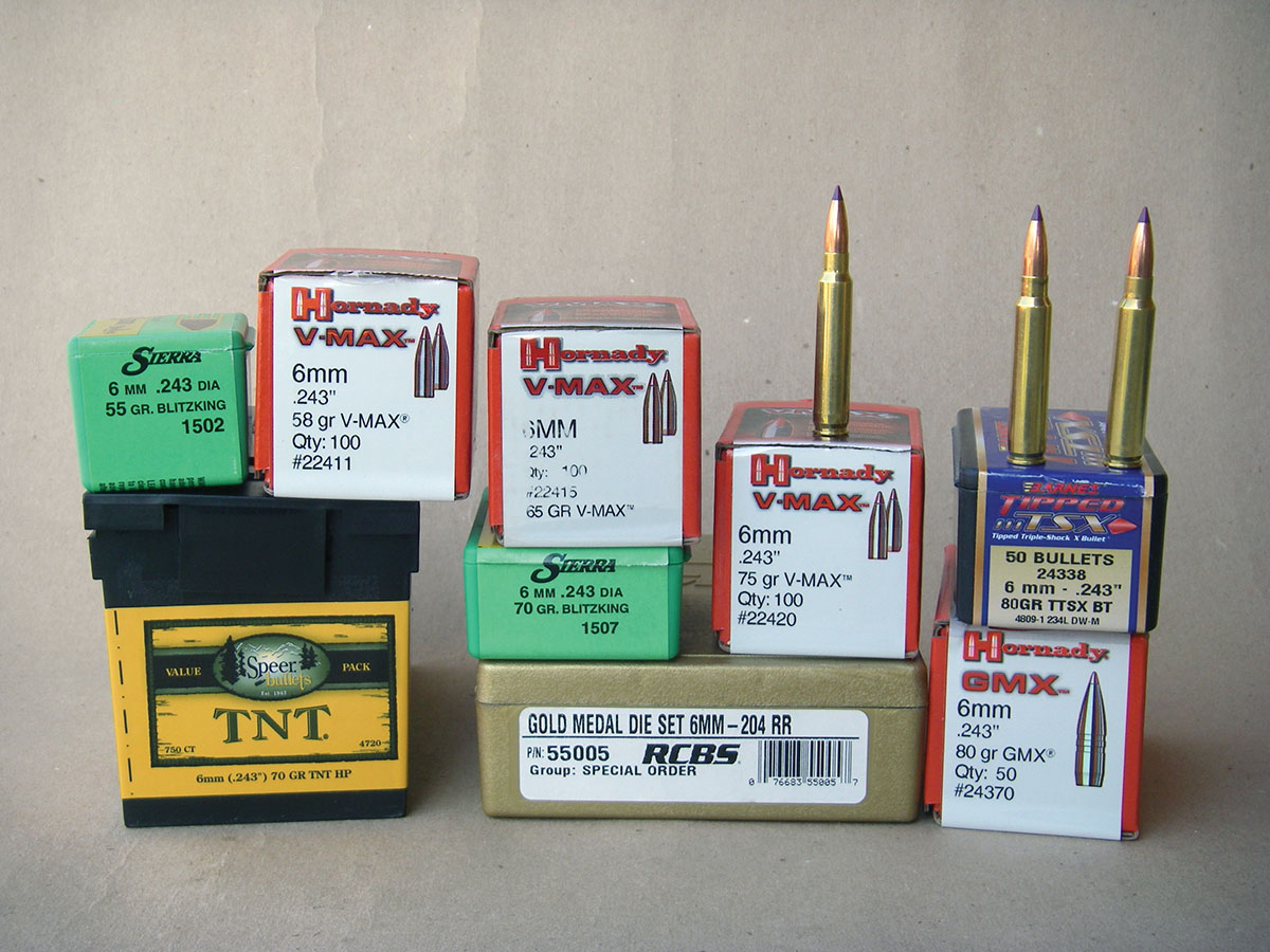 A wide variety of bullet weights and designs were used in developing handloading data with both a pistol and rifle.