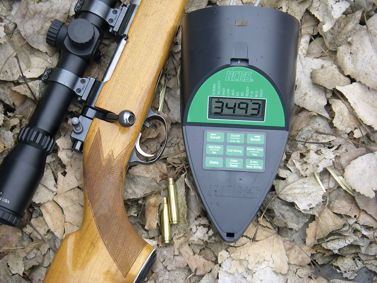 Handloaded 55-grain bullets reached almost 3,500 fps from the rifle’s 18½-inch barrel. They also perform well in single-shot pistols.