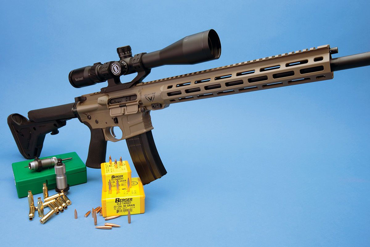 The test rifle was a Savage MSR15 with an 18-inch barrel and a 1:7 twist. A Bushnell Engage 4-16x 44mm scope with a Deploy MOA reticle was used.