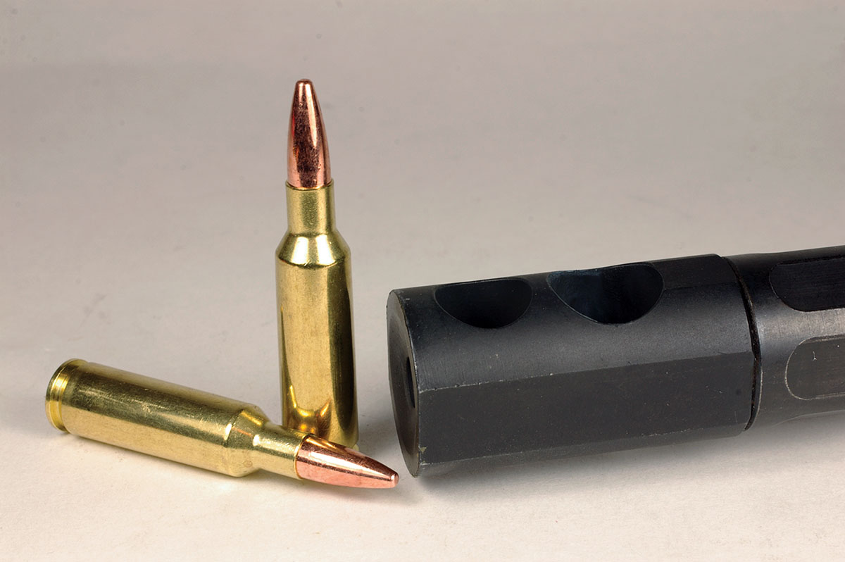 Recoil of the 224 Valkyrie cartridge was nearly nonexistent with a muzzle brake on the Savage MSR15. The rifle and scope had a weight of 10 pounds.