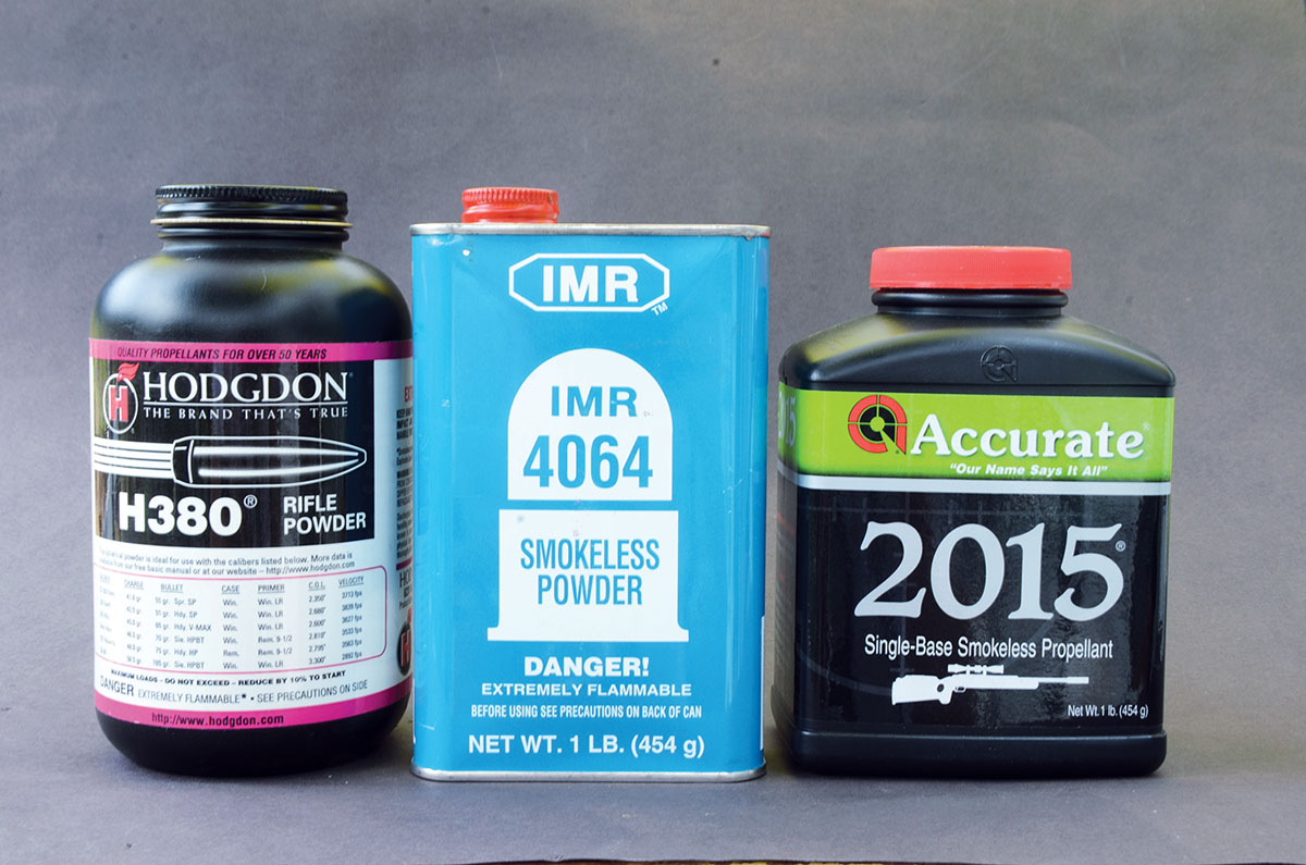 Hodgdon H-380, IMR-4064 and Accurate 2015 were among the powders Layne used to handload the .225 Winchester.