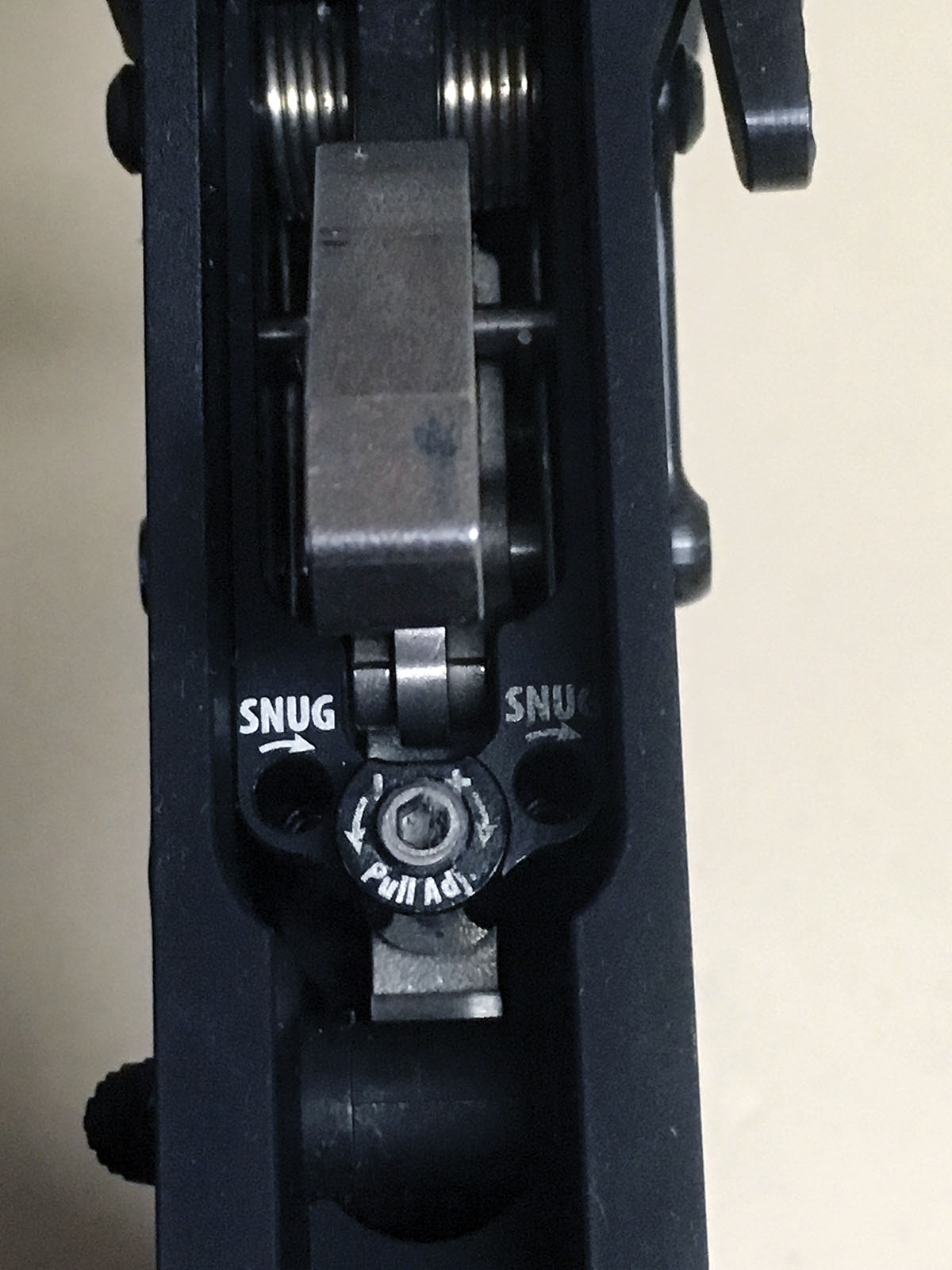 Adjustment screws for the TriggerTech trigger were well marked.