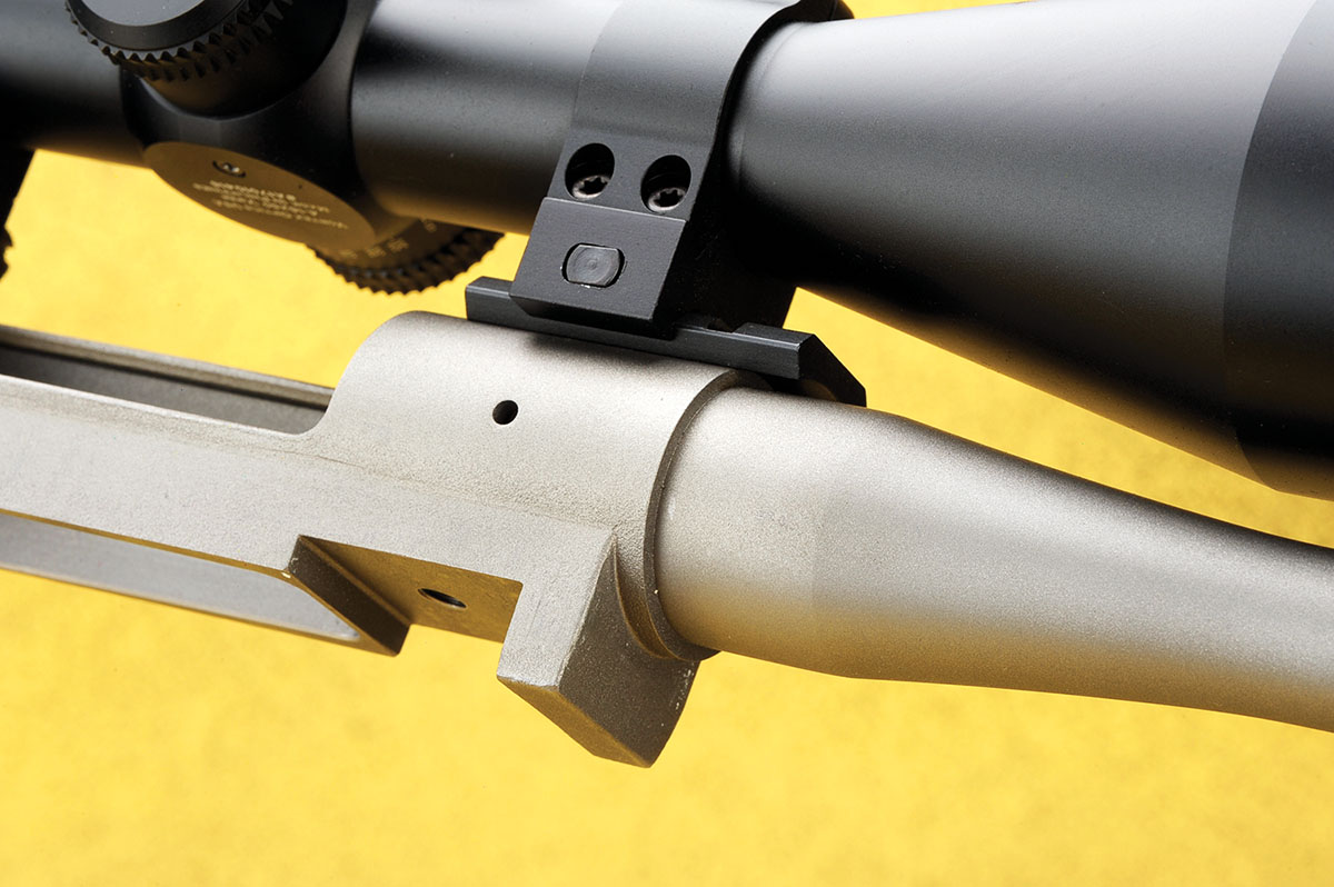 The recoil lug is a part of the cast receiver, which allows closer tolerances without the washer-type appendage used on other rifles. Gas ports are standard on both sides of the receiver.