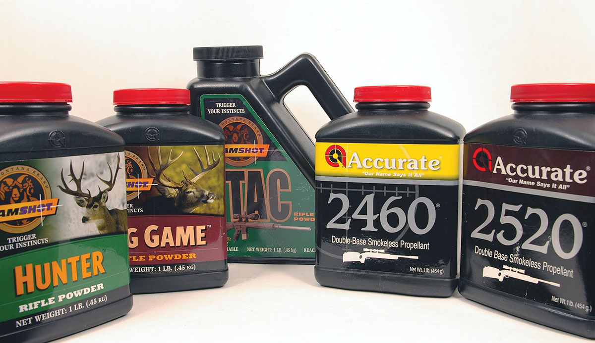 Ramshot Hunter, Big Game, TAC and Accurate 2460 and 2520 are great powders for reloading light and heavy bullets in the 22-250.