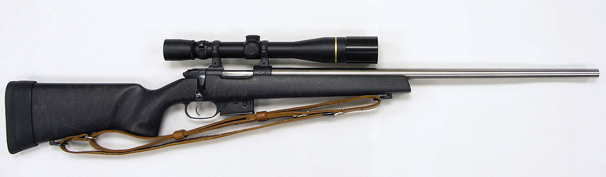 This semi-custom Remington 700 204 Ruger includes a 24-inch Lothar Walther 1:9 twist barrel, H-S Precision synthetic stock and Leupold VX-3 8.5-25x 50mm Long Range scope.