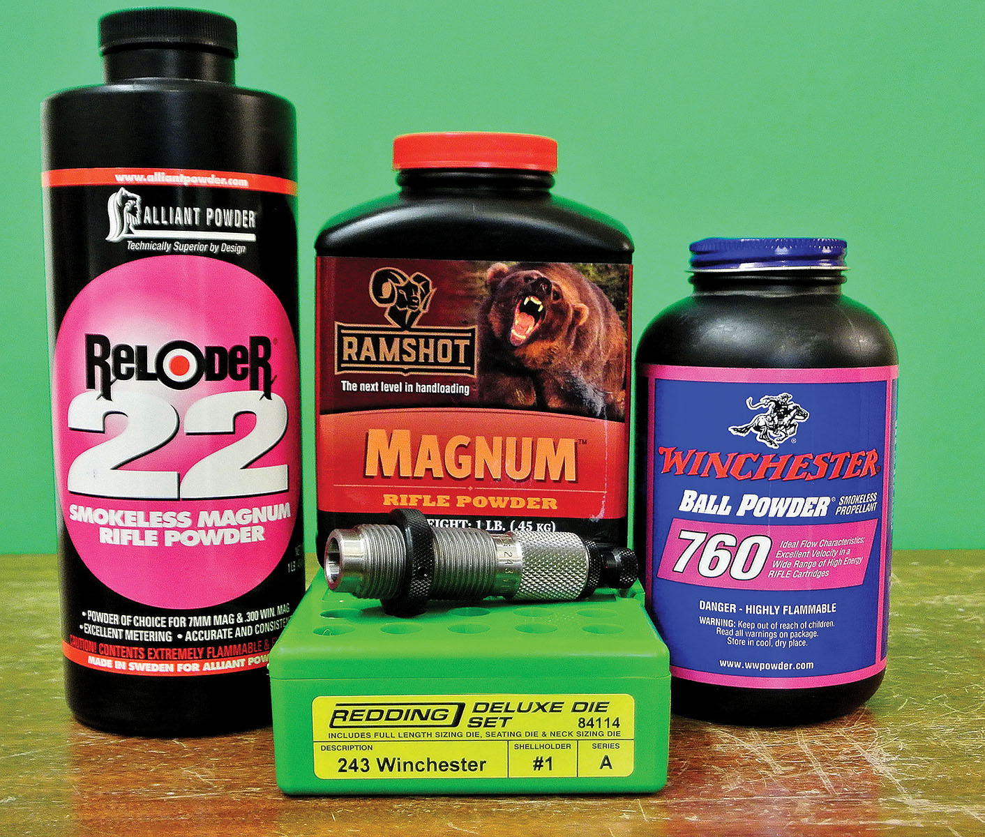 There were three standouts for accuracy and performance. Winchester 760 matched well to lighter bullets. Heavier match-grade bullets preferred Reloder 22 and Ramshot Magnum.