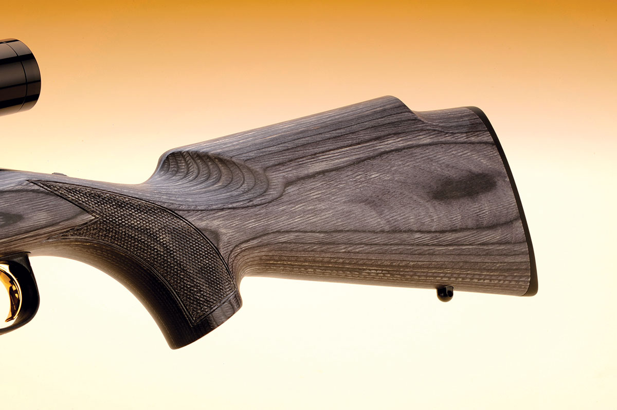 The Varmint/Target model has a slight Monte Carlo comb to aid in using a scope, especially in the prone positon. There is a plastic buttpad – a thin rubber pad would be better.