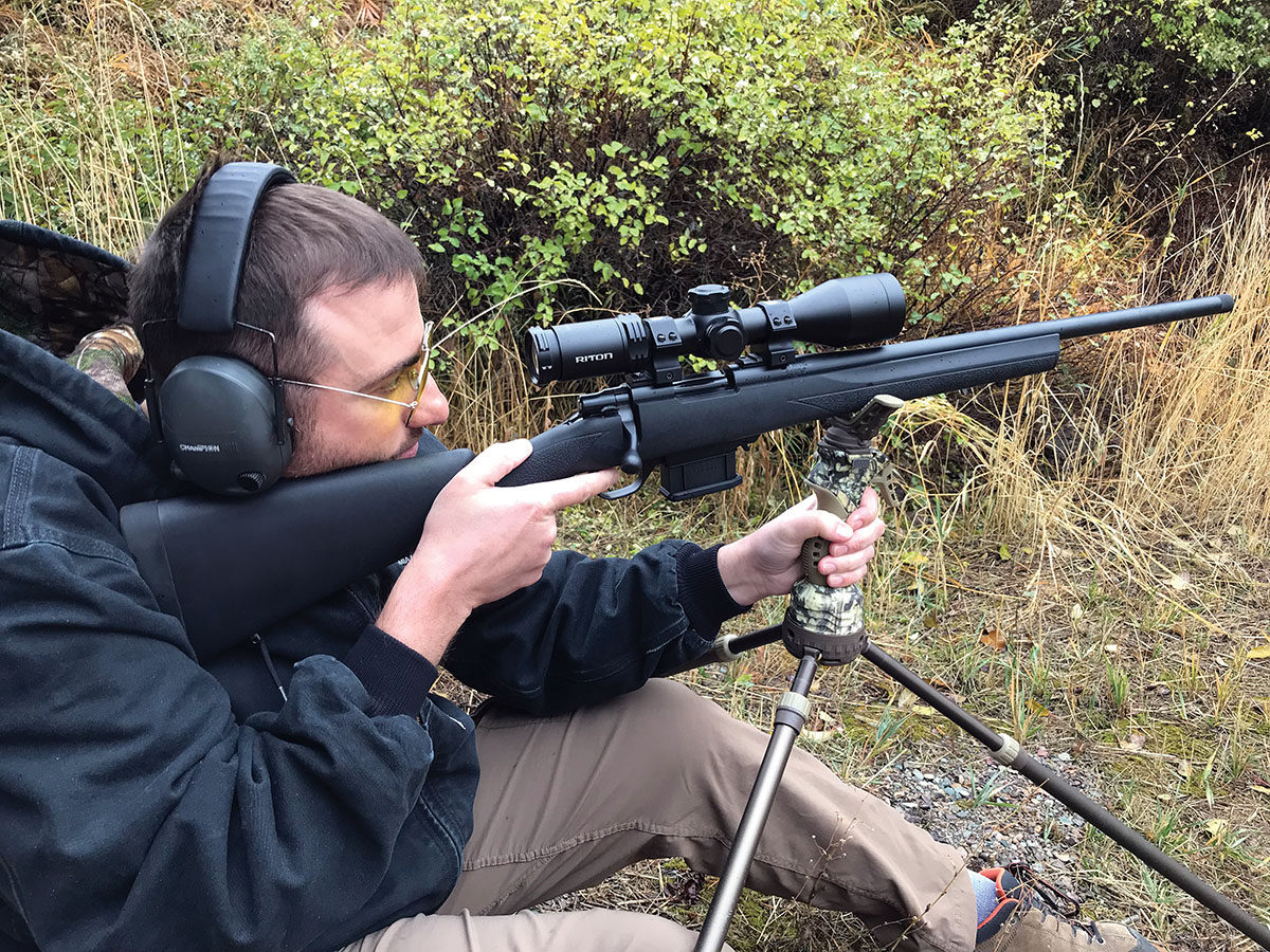 Thomas Haviland has taken a couple whitetail bucks with a 6.5 Grendel, but the Howa MiniAction he is shooting works just as well on varmints.