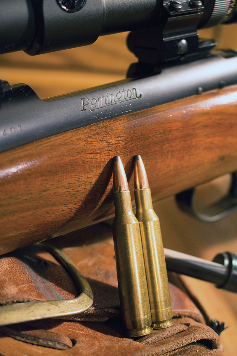 A vintage Model 722 .244 Remington grouped well with 100-grain Hornady boat-tail bullets.