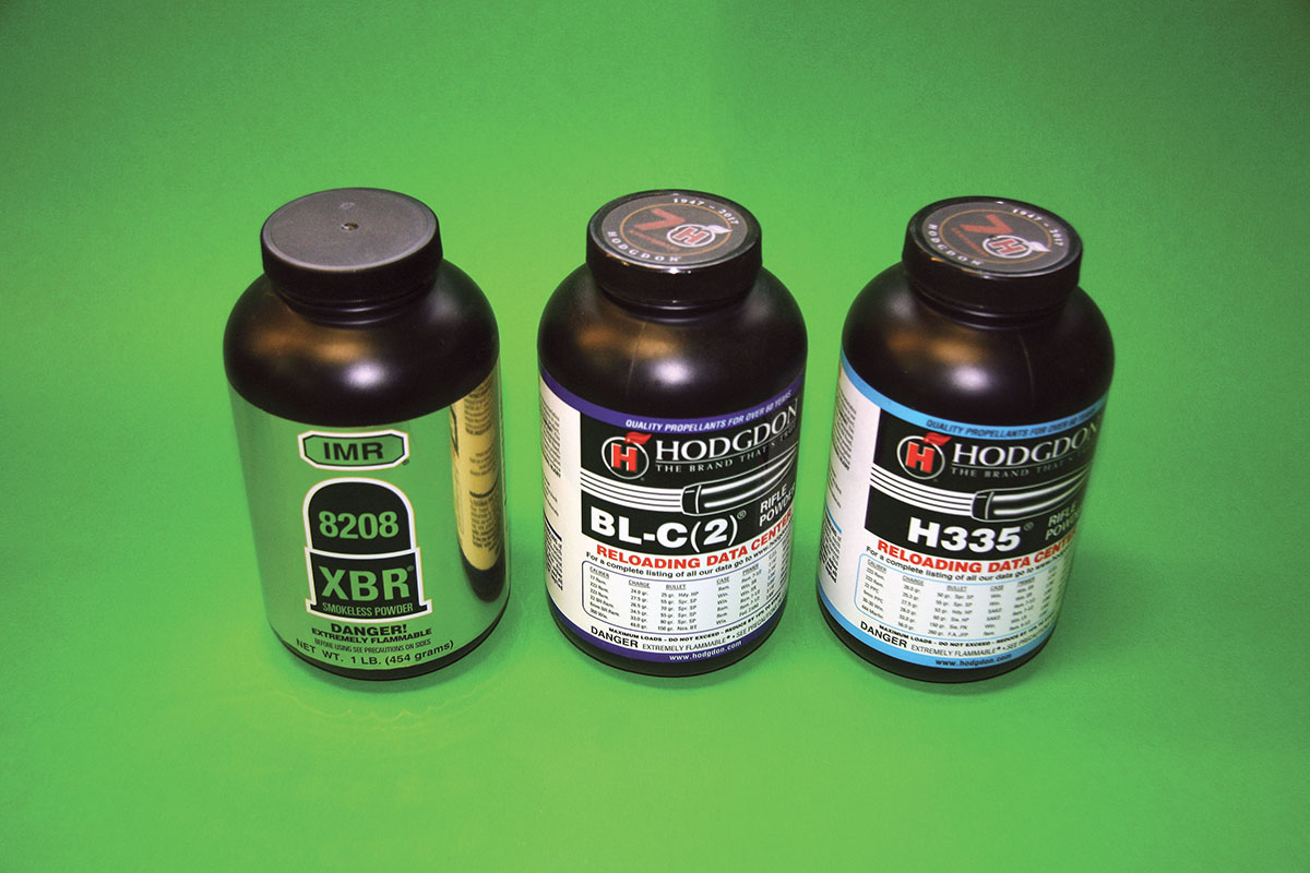 IMR-8208 XBR, Hodgdon BLC(2) and H-335 show up in .223 Remington load data consistently, but for one reason or another, Patrick had not tried them before this test.