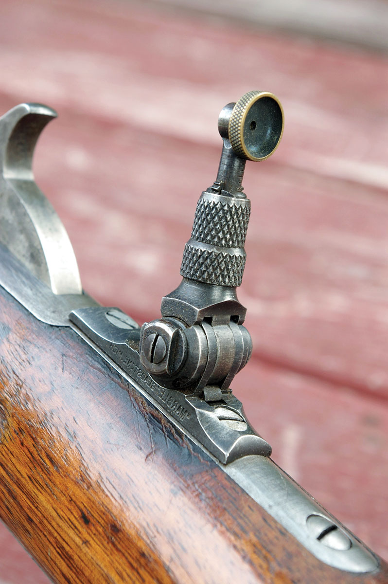 A tang aperture sight works well for small game.