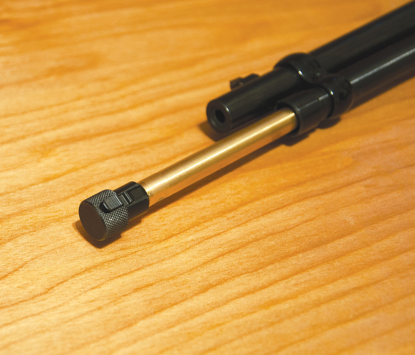 The tubular magazine unlocks with a push of a button. The BL-22 will interchangeably handle .22 Short, .22 Long and .22 Long Rifle ammunition.