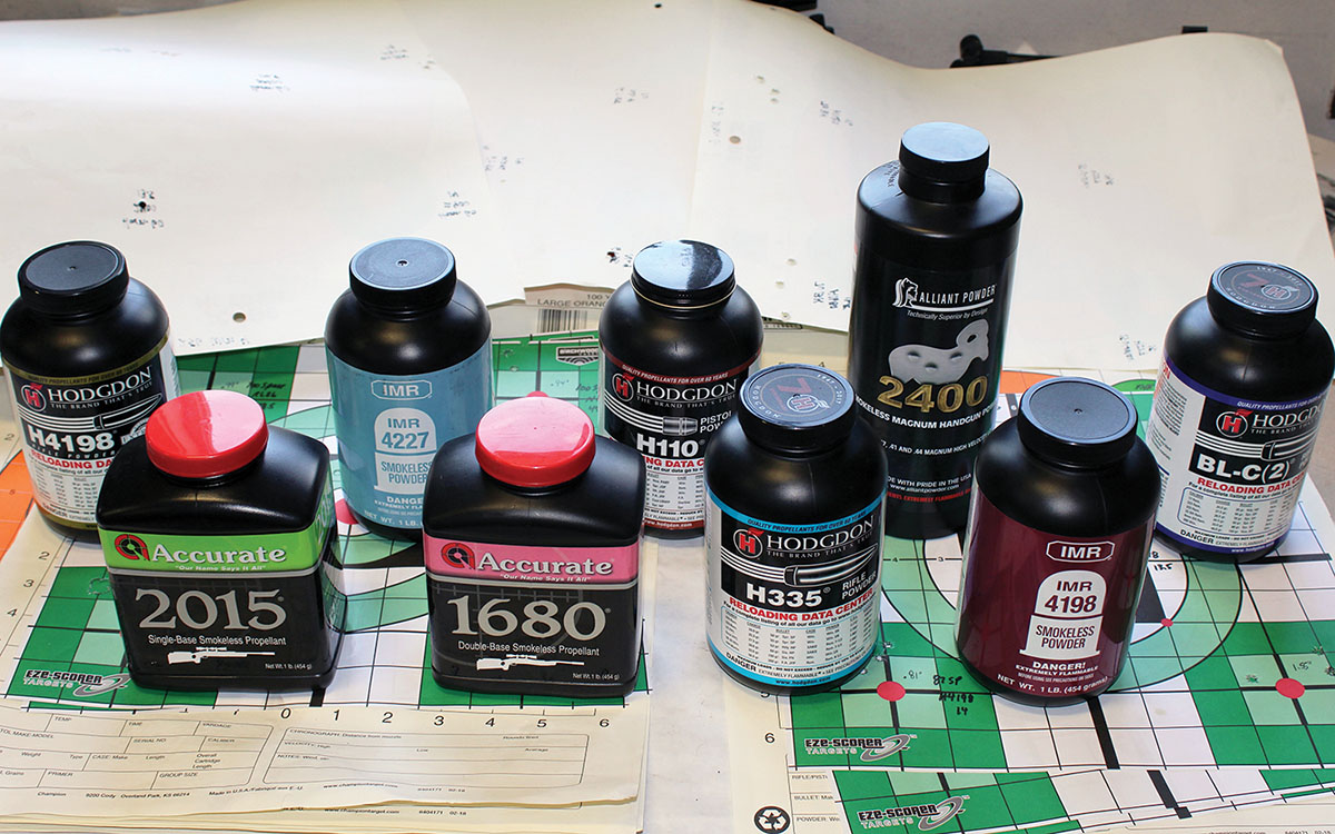 Powders suitable to the .256 Winchester Magnum are fairly limited. They include H-4198, IMR-4227, H-110, Alliant 2400, Hodgdon BL-C(2), A-2015, A-1680, H-335 and IMR-4198.