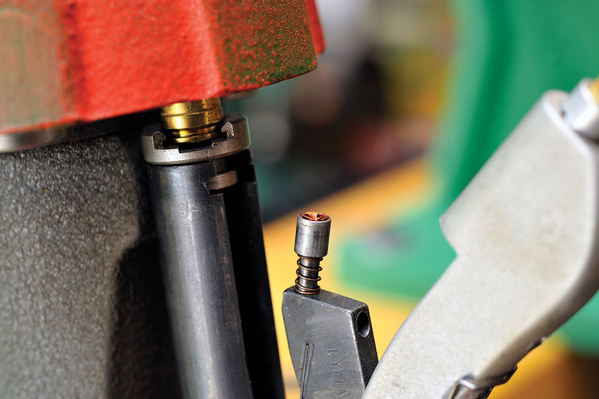 Priming the cases is easy to do, but make sure the primer is always in the right direction prior to inserting it into the case. Occasionally, a primer will tip, allowing the insertion into the case the wrong way.