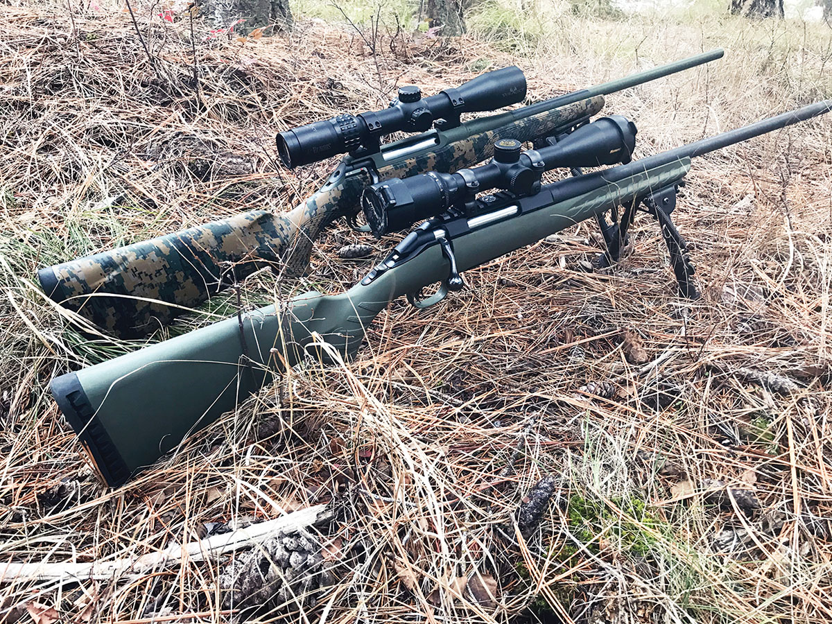 A Sauer Model 100 Cherokee (top) and Ruger American Predator were used to test the accompanying handloads.