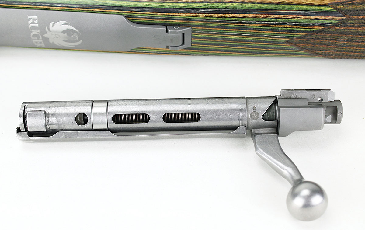 Escape ports blow most gases from a ruptured case downward into the mag well, replicating the excellent system of the Mauser 98.