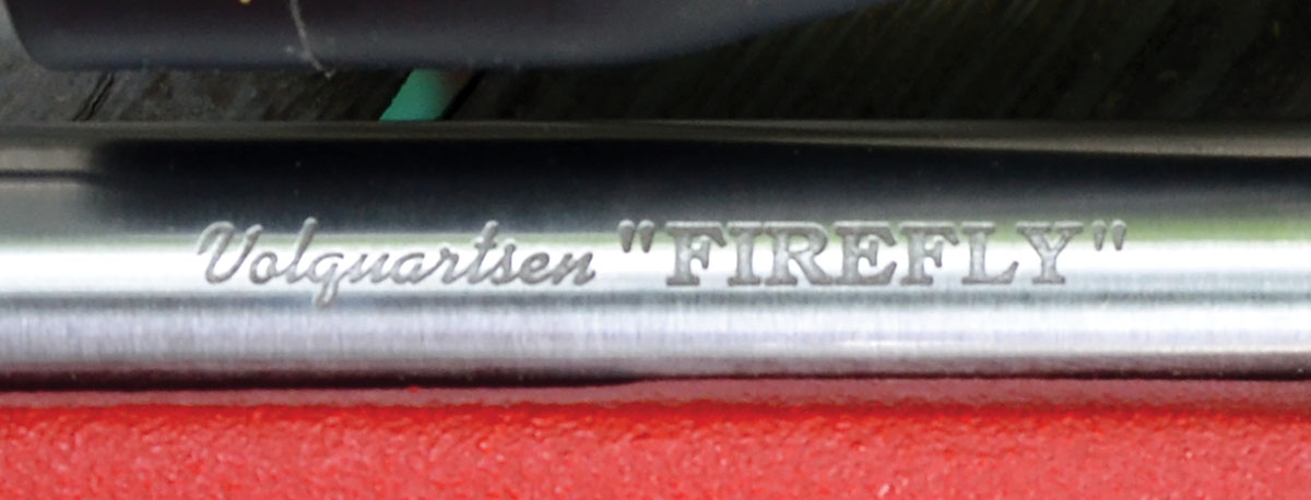 Professionally-applied barrel engraving on one of Layne’s favorite custom Ruger 10/22 rifles.