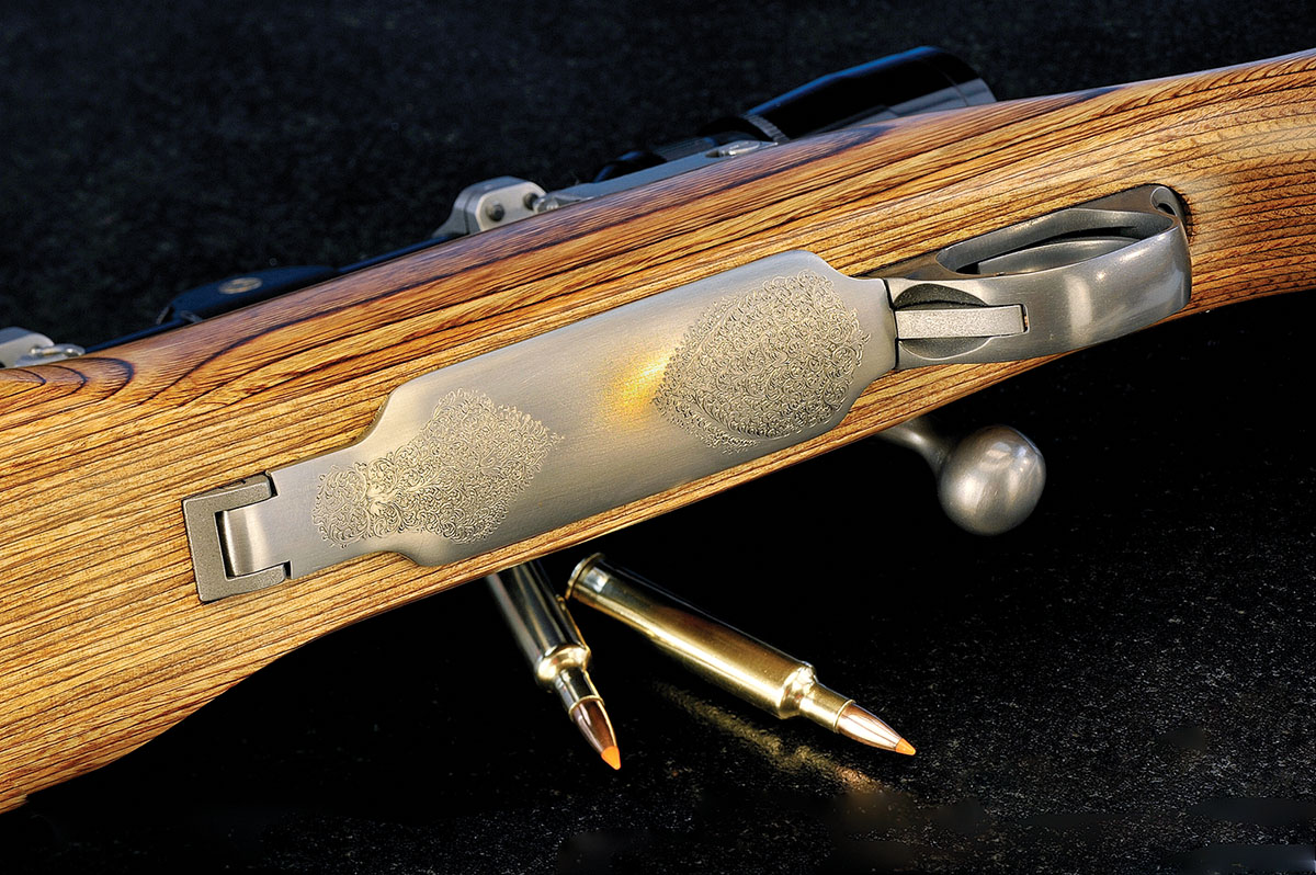 For a little flair, Ruger engraved the floorplate for Stan. Finished off in stainless steel, it certainly adds a custom look to this rifle.