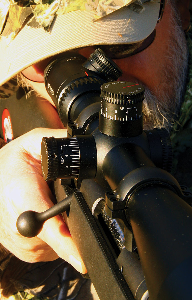 Shots beyond 300 yards on small varmints are what separate real shooters from dabblers. Finger-adjustable turrets and ballistic charts based on specific loads make such shots much more feasible.