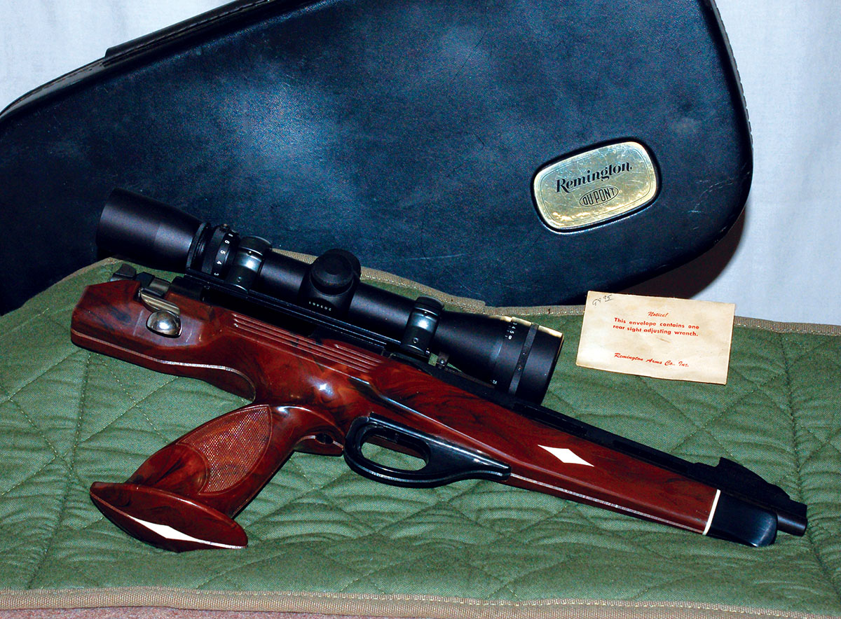 Manufactured in May 1964, 14 months into the production of the XP-100, Randy could not come to terms with stripping this “as new” XP complete with an original factory case and accessories for the action to build a .221 Fireball rifle on.