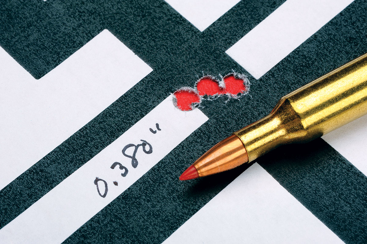 With the Model 700 6mm Remington, expect some fine groups with lighter 58-grain 6mm bullets and 44.7 grains of RL-7.