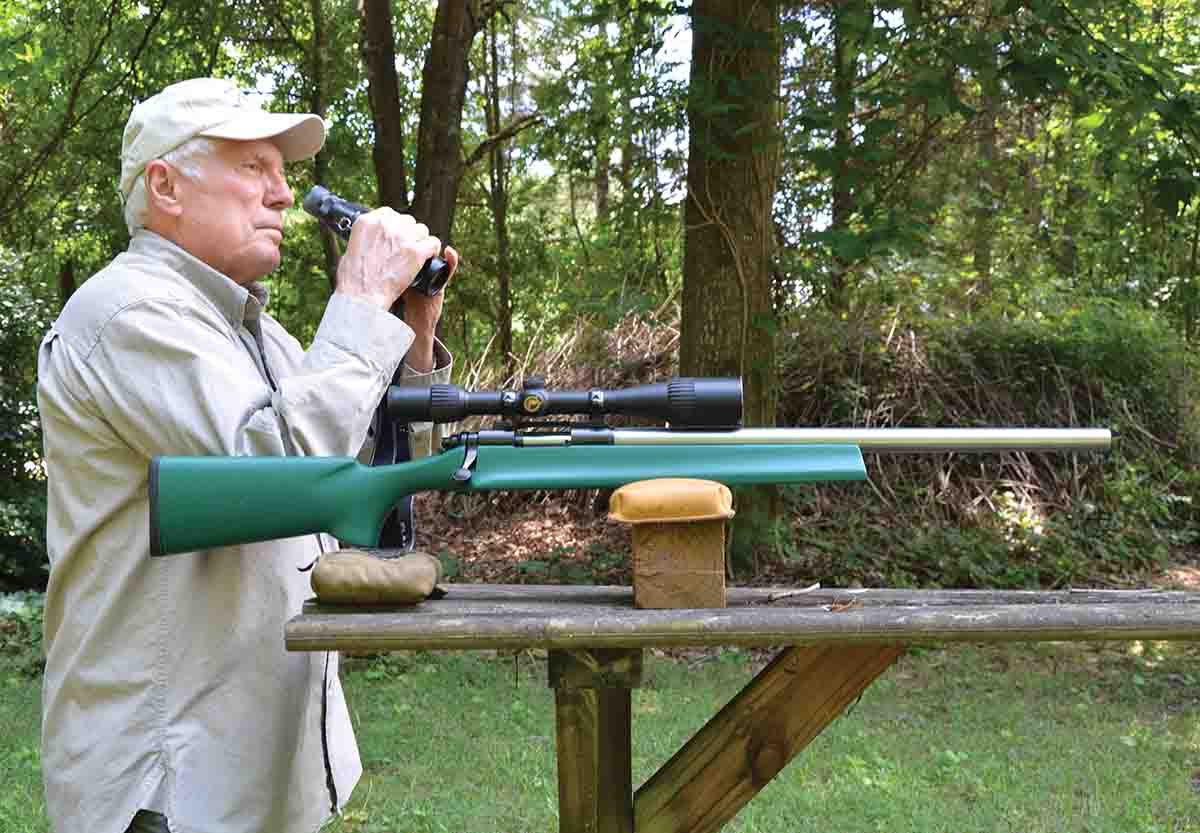Thinning out chipmunks with the 40-XR BR in 22 Long Rifle.