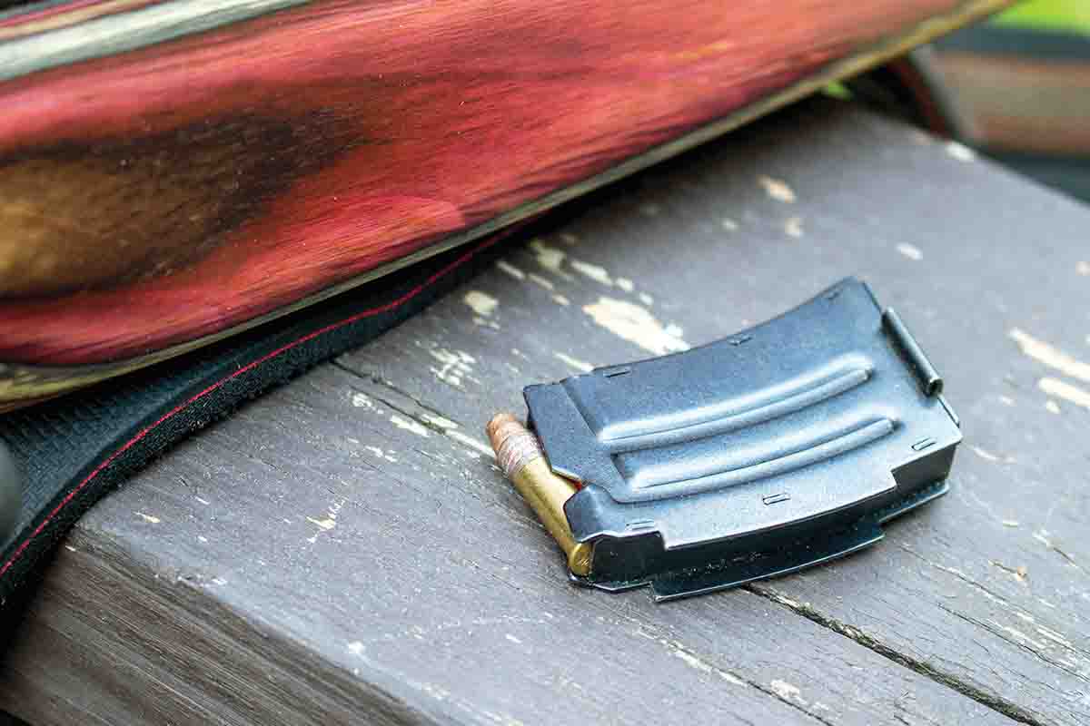 The five-round magazine has some sharp edges, which could be refined.