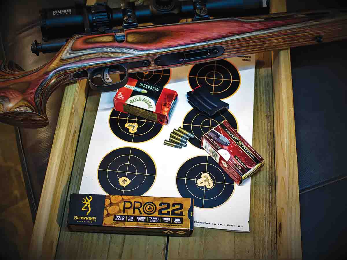 The Savage Mark II BRJ showed a definite preference for match ammunition, and it especially liked the Browning PRO22.