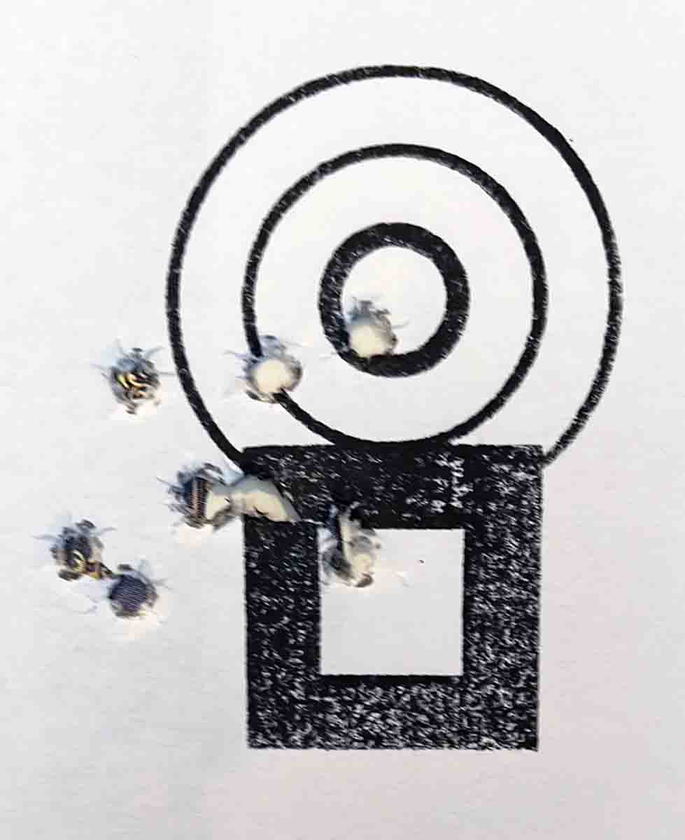 Shot on a windy Iowa day, of the three types of ammunition tested, the Lapua Center-X delivered the smallest 10-shot, 50-yard group, at 1.225 inches.