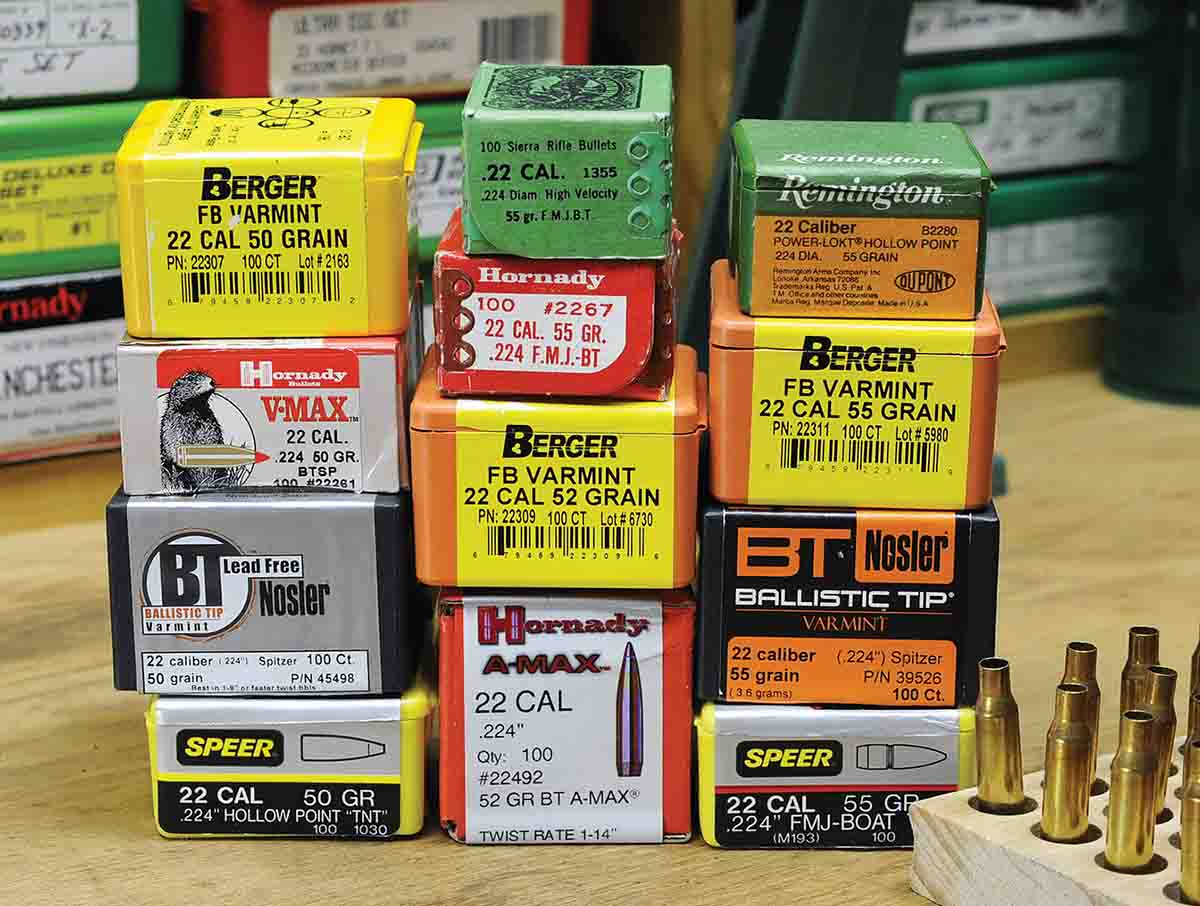 We all have more bullets to choose from every day. All of these were used in the Shaw rifle testing.