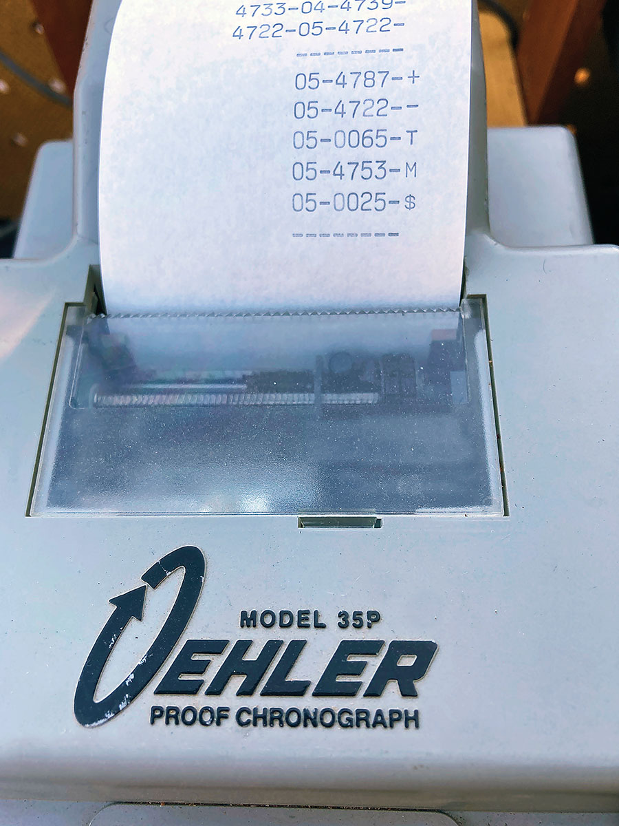 It is not very often a shooter sees a chronograph reading top the Mach IV mark of 4,500 fps with a varmint round. The .223 WSSM did it handily with the light Speer 30-grain TNT Green bullets and CFE 223 powder.