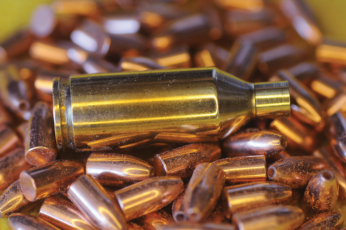 The highest velocity achieved with the .223 WSSM was with the diminutive Speer 30-grain TNT Green (non-lead) bullet. It met and surpassed the Mach IV goal of the test, bettering the 4,500 fps Mach IV threshold by 200 fps.