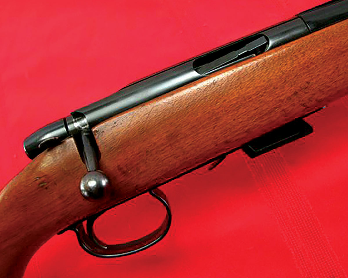 The Remington Model 591 shown here has a four-round detachable magazine. The tubular magazine of the Model 592 held 10 rounds.