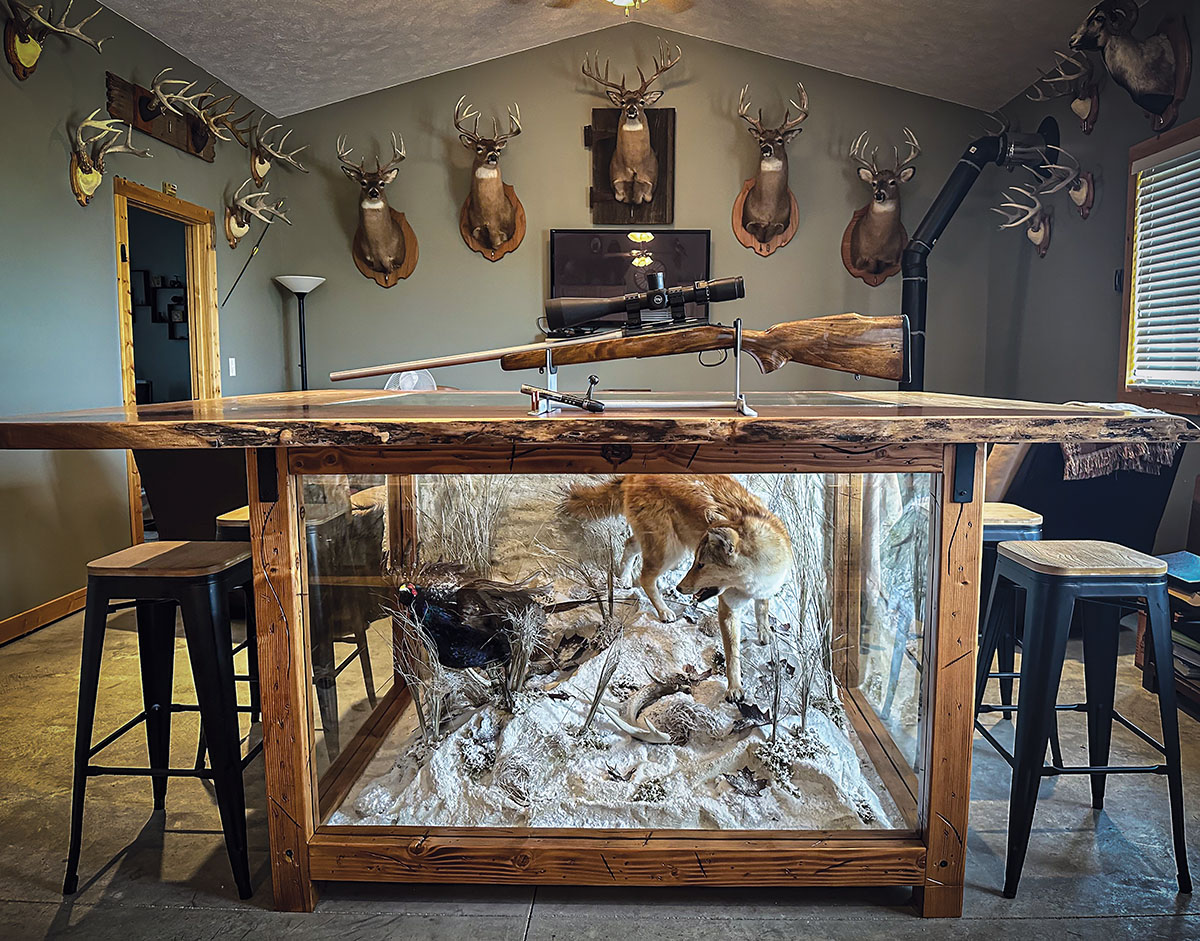 A Remington 788 and the finished display.