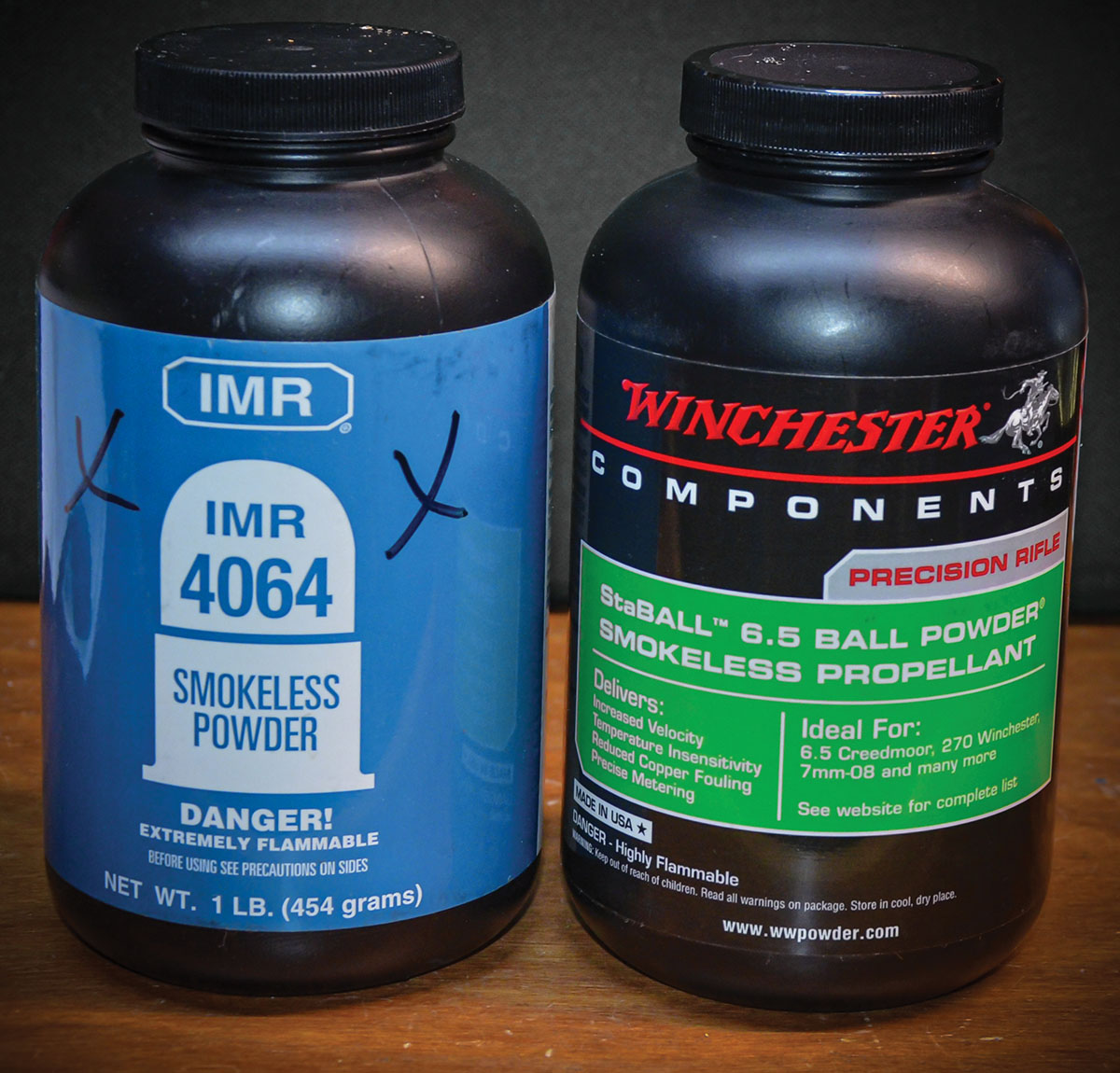 Years ago, Layne used IMR-4064 exclusively in the 22-250 and 220 Swift. Nowadays, he finds it an excellent choice for the 22 Creedmoor. Among several newer propellants suitable for use in the 22 Creedmoor, StaBALL 6.5 is one of the best.