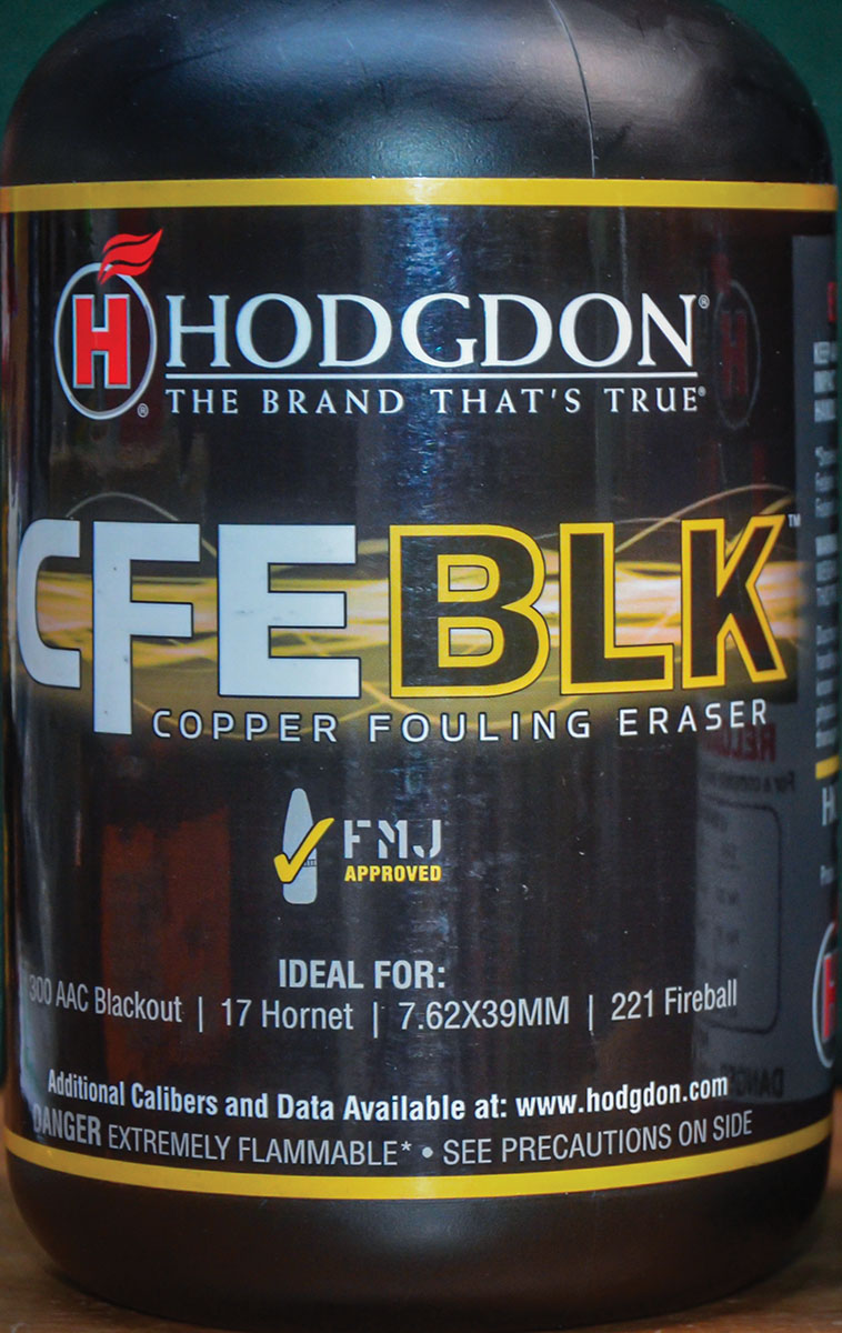 If Layne could have only one powder for loading in the 221 Fireball, it would be CFE BLK. It does a great job of minimizing jacket fouling in an active prairie dog town, and accuracy leaves nothing to be desired when loaded behind accurate bullets and fired in an accurate rifle.