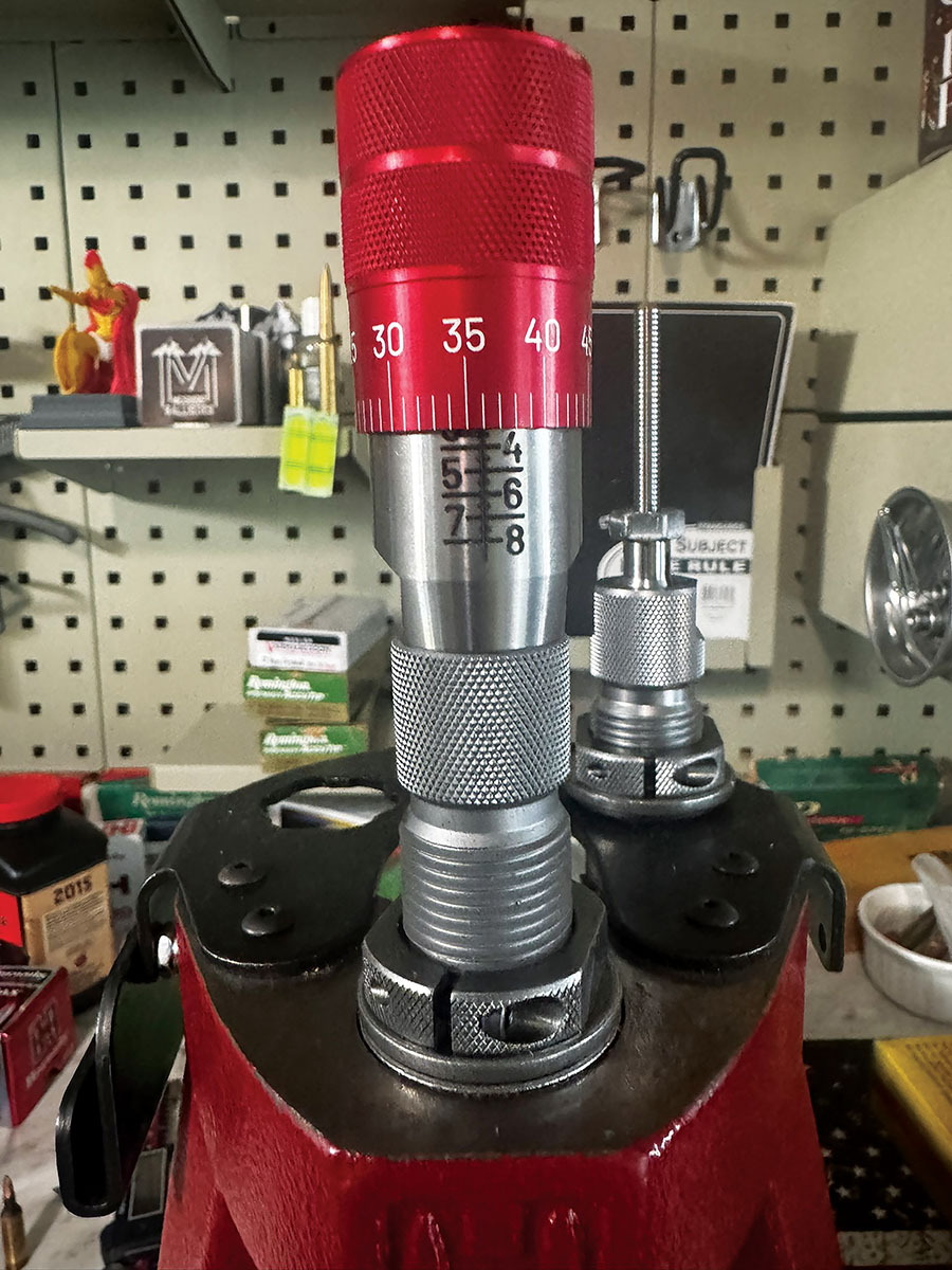 Hornady Click-Adjust Micrometer Seating Stem allows for precisely set bullet seating depth to .001 accuracy.