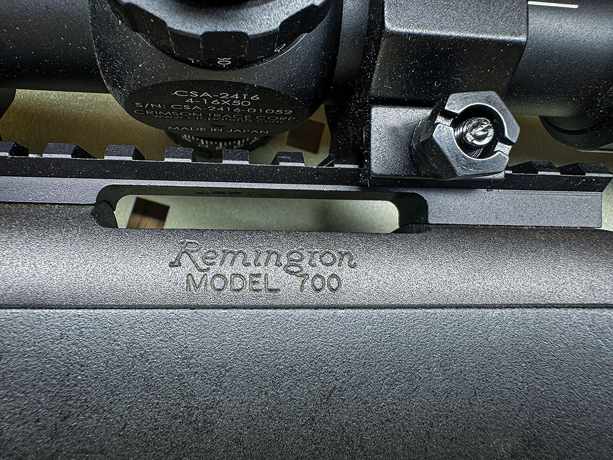 A Remington 700 SPS Varmint 17 Fireball with Crimson Trace Optics Sport 30mm Riflescope 4-16x 50mm MOA/FFP with MR1-MOA with Illuminated Reticle with Weaver scope rings and a Leupold base.