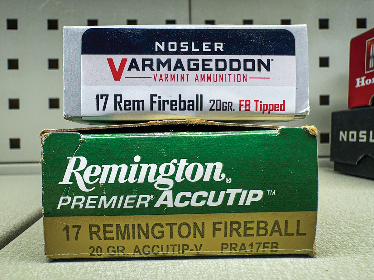 Factory ammunition tested: Nosler 20-grain Varmageddon Polymer Tip and Remington Premier AccuTip 20-grain.