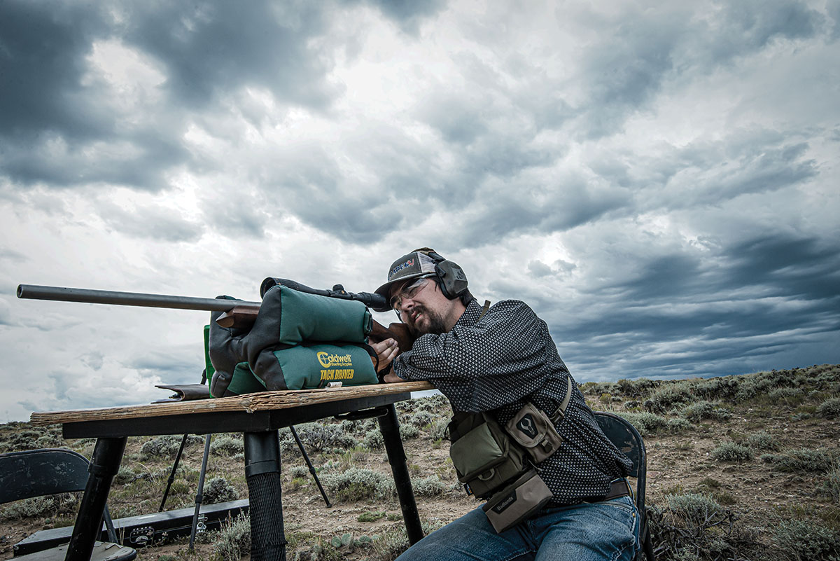 The Cooper Model 38 features a 23-inch heavy varmint contour barrel with a twist rate of 1:14 inches. The benchrest-style stock helps ride the bags and the minimal recoil of the cartridge allows the shooter to stay on target during recoil despite the rifle weighing less than 9 pounds.