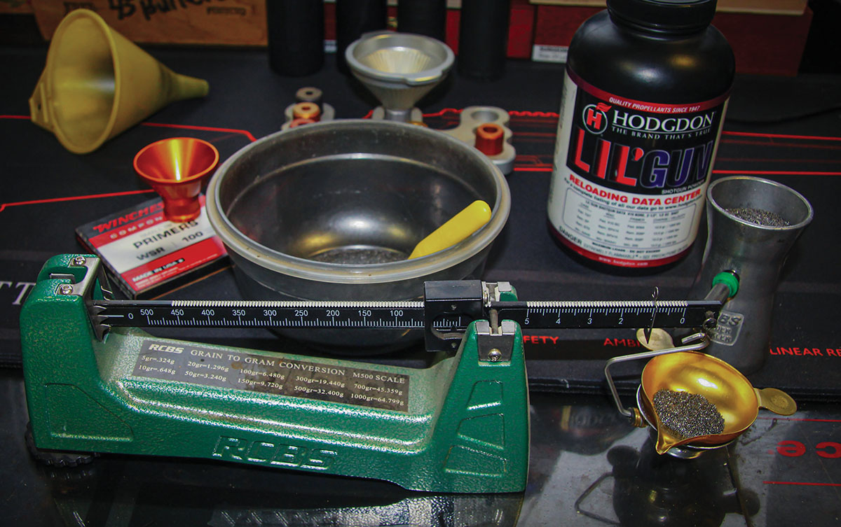 Measuring powder carefully is critical to accuracy with a tiny cartridge such as the 22 Hornet. Just a ¼-grain mistake amounts to a 2.5 percent error in load charge on the average 12-grain Hornet load.